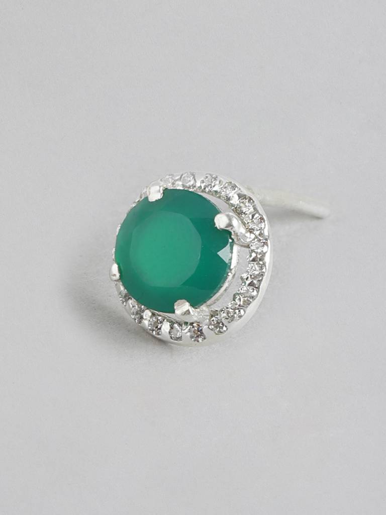 92.5 Silver Green Onyx Stud : 92.5 Silver Green Onyx Stud : 92.5 Silver Green Onyx Stud : U100SG003MY004