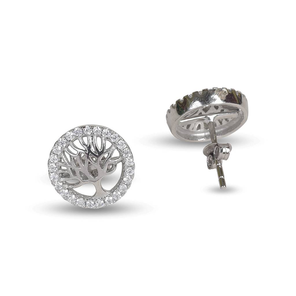 Tree Of Life 92.5 Sterling Silver Earrings : SE003