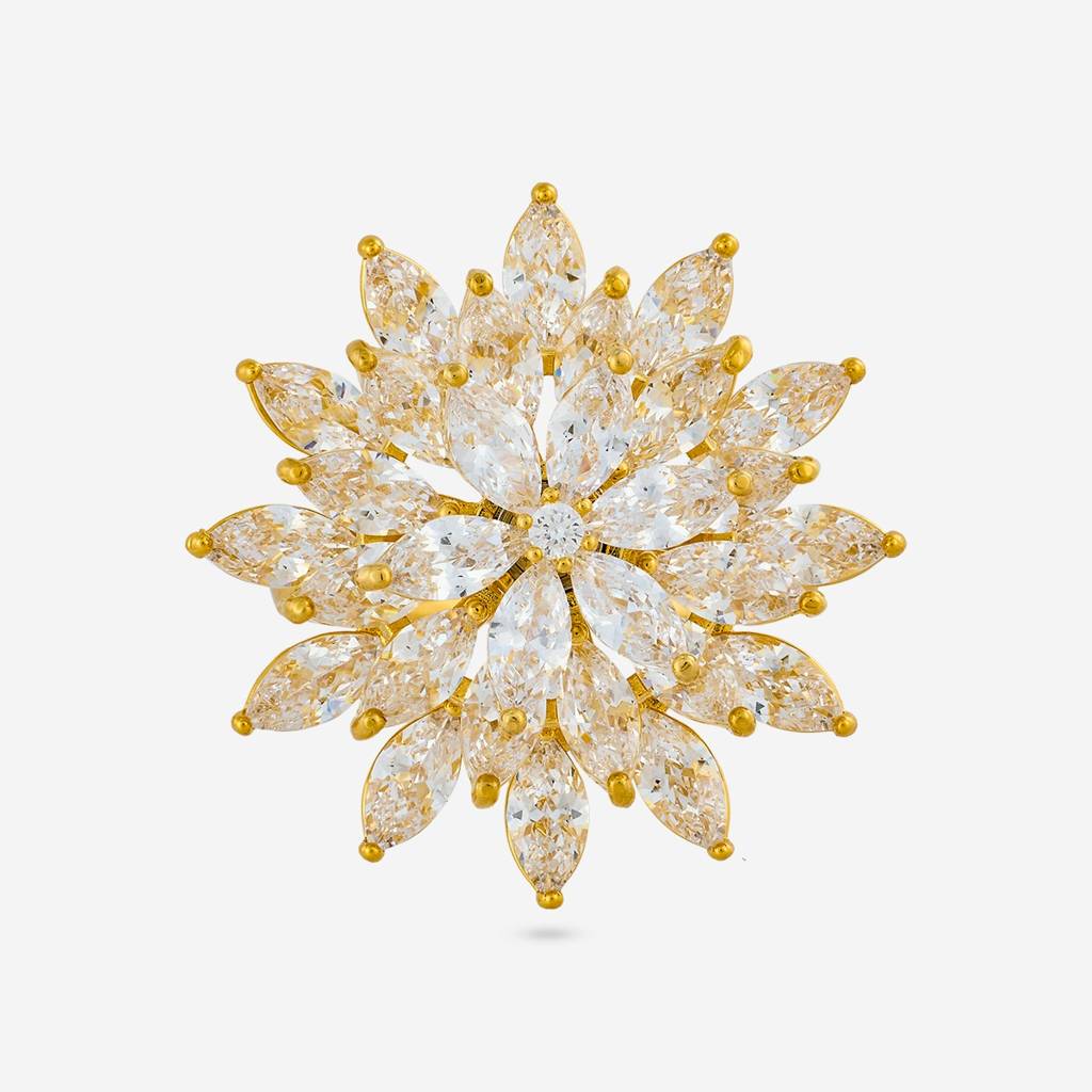 White Gold Plated - Casual Wear Zircon Finger Ring - 464143 : 464143