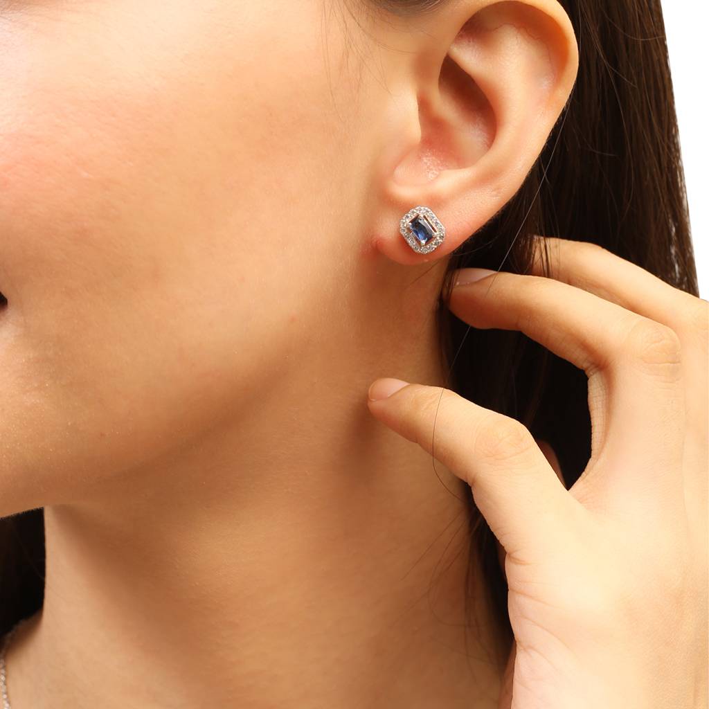 Iski Uski 925 Sterling Silver Shivi Sapphire Drop Earrings