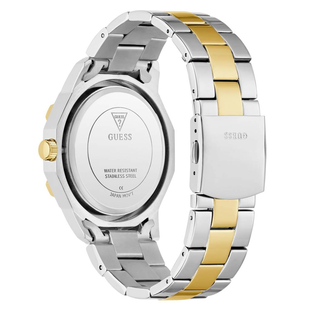 Guess Round 46Mm Black Dial Analog Men Watch - Gw0990G4 : GW0990G4