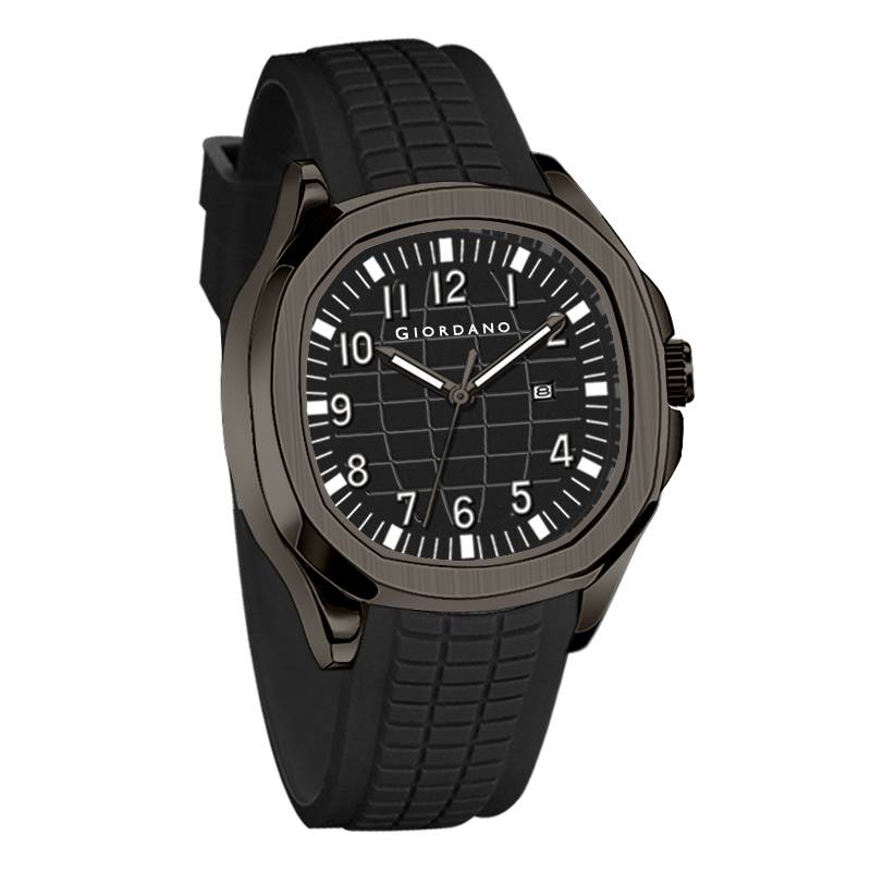 Giordano Precision And Comfort Analog Watch For Men With Textured Dial & Trendy Silicone Band - Gz-50118 : GZ-50118-01