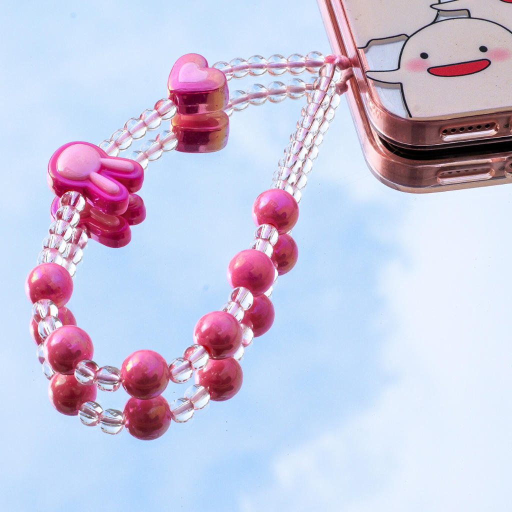 Pink Honey Bunny Korean Phone Charm : PCX1