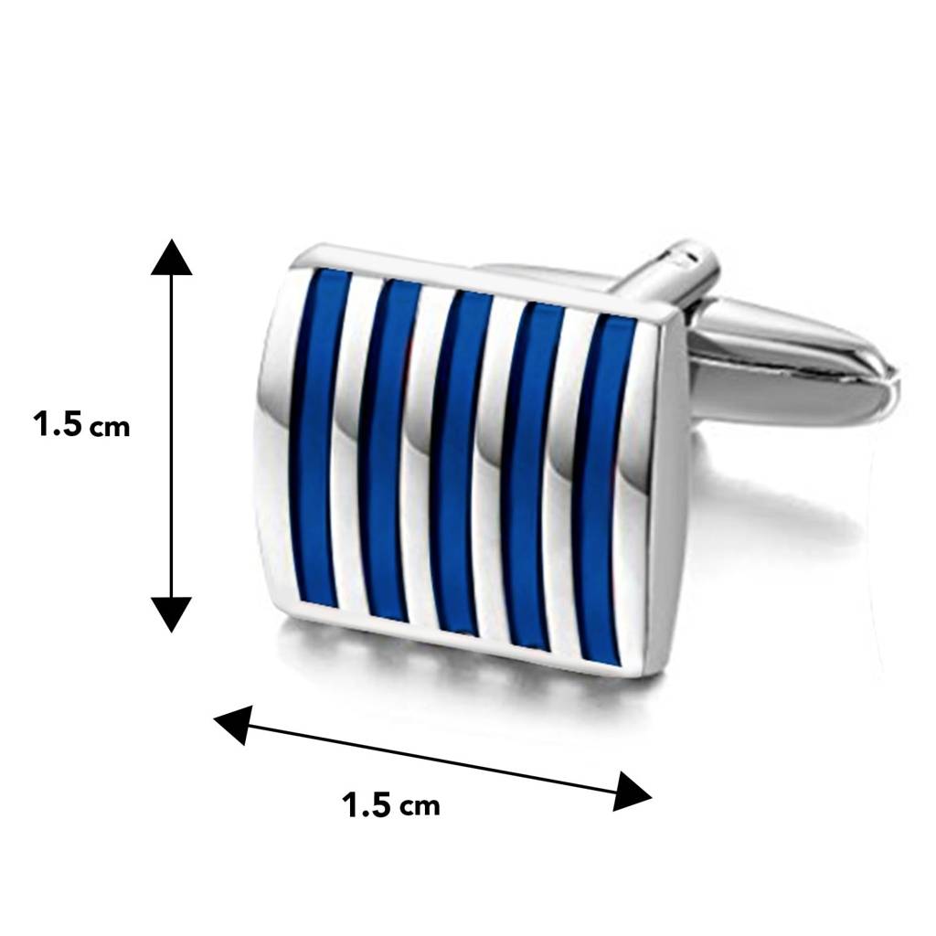 Metal Unique Shirt Cufflinks For Men (Blue) : PX9CL09