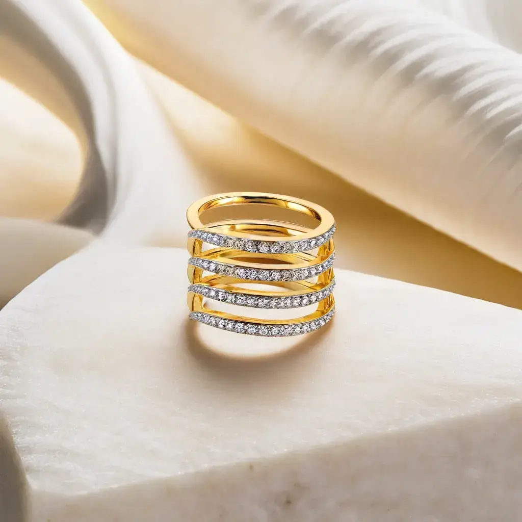 Quatre Row - Lab Diamond Cocktail Ring : LLRG0149