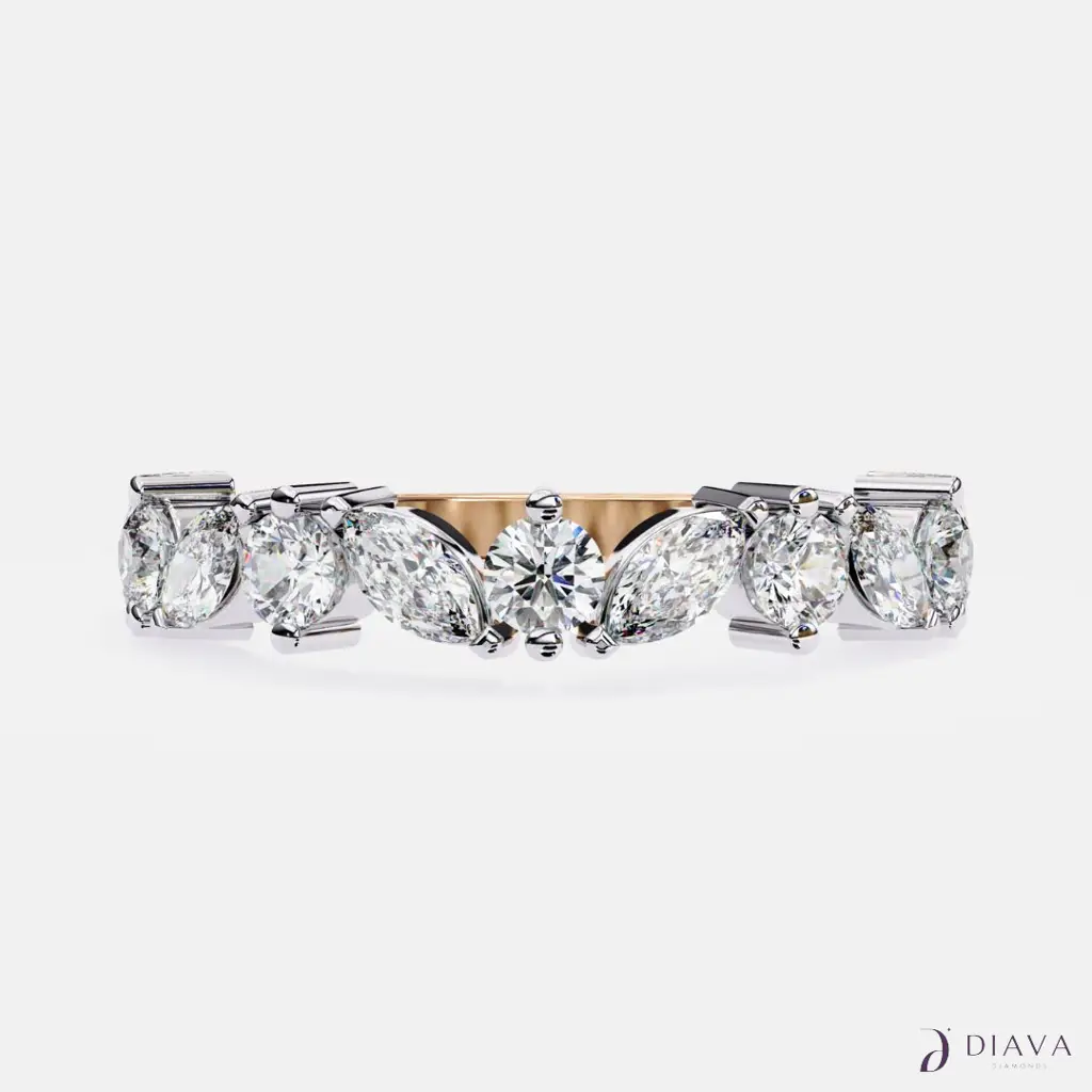 Marquise-Round Criss Cross Band : Marquise-RoundCrissCrossBand