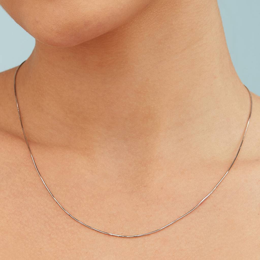 Serpentine 925 Silver Plating Snake Chain : CH-10008-S-20-INCH