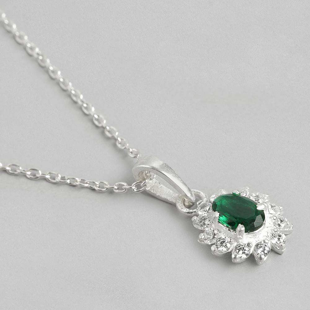 Silver Green Zircon Pendant : Silver Green Zircon Pendant : Silver Green Zircon Pendant : Silver Green Zircon Pendant : 