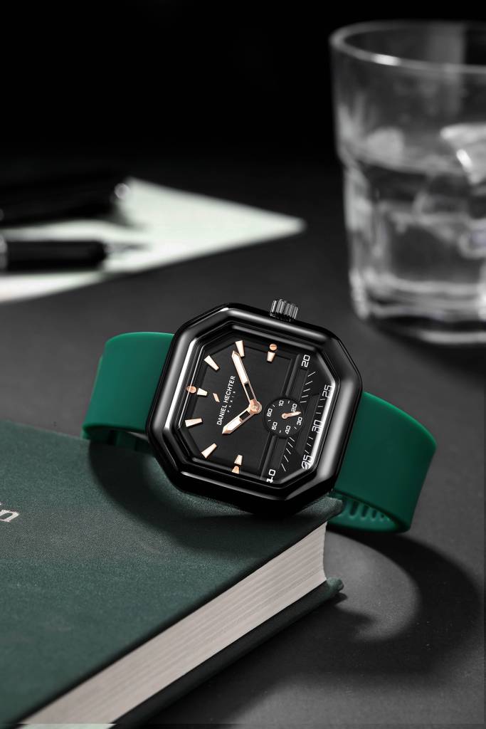 Daniel Hechter Paris Pleyel Collection Fashion Watch For Men– Modern Octagon Dial With Sub-Dial And Comfortable S : DHM1021-03