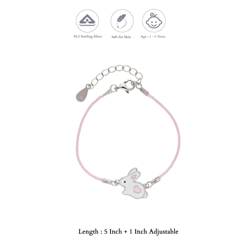 Lovely Rabbit 925 Thread Silver Bracelet(1-5Yrs) : KBT-3