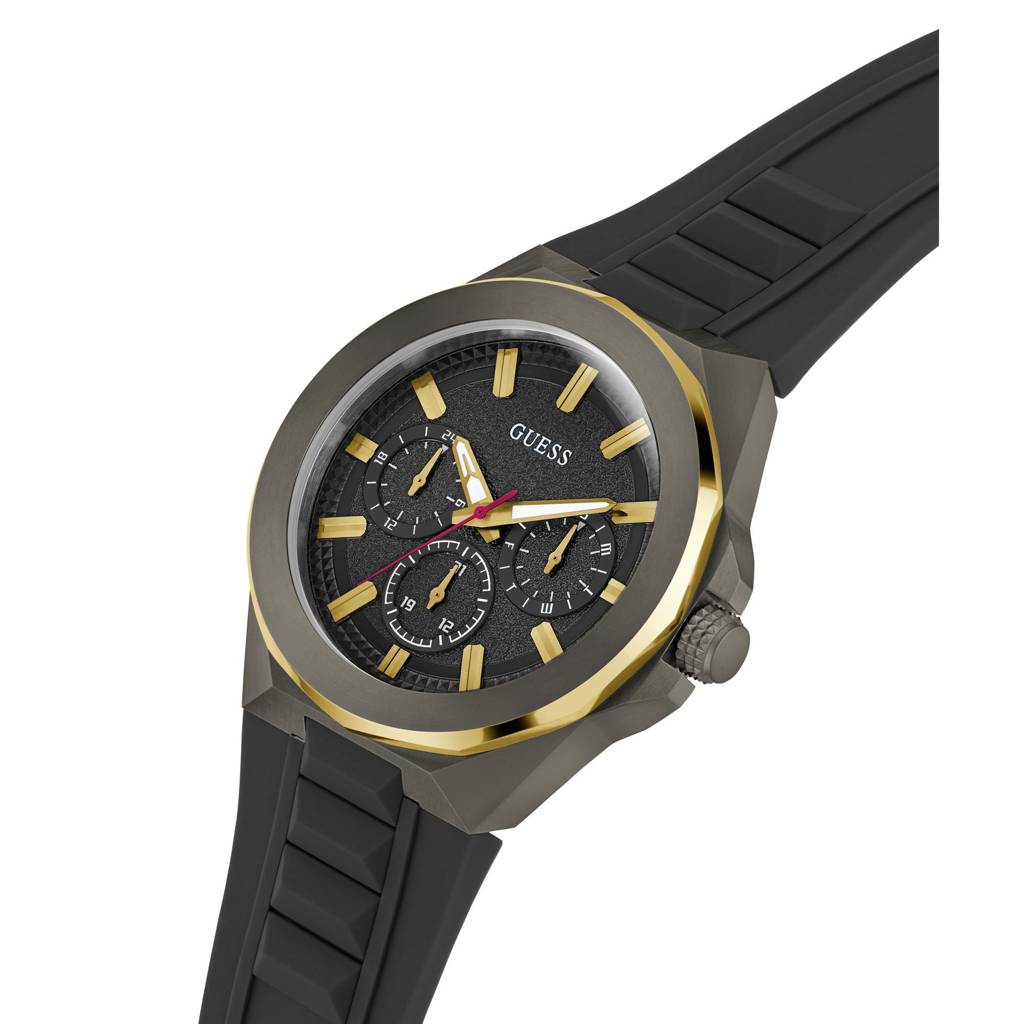 Guess Round 46Mm Black Dial Analog Men Watch - Gw0799G1 : GW0799G1
