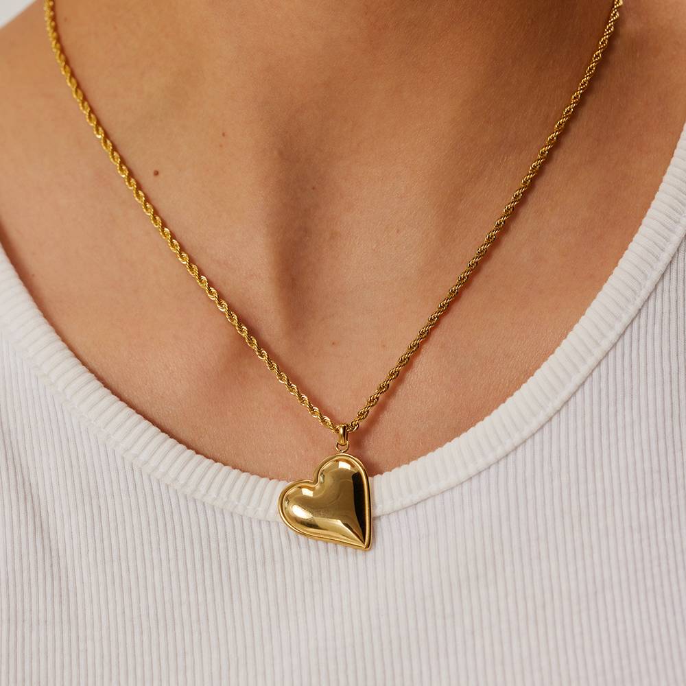 Heart Of Gold Necklace : HeartofGoldNecklace-JD-NK-PG-08