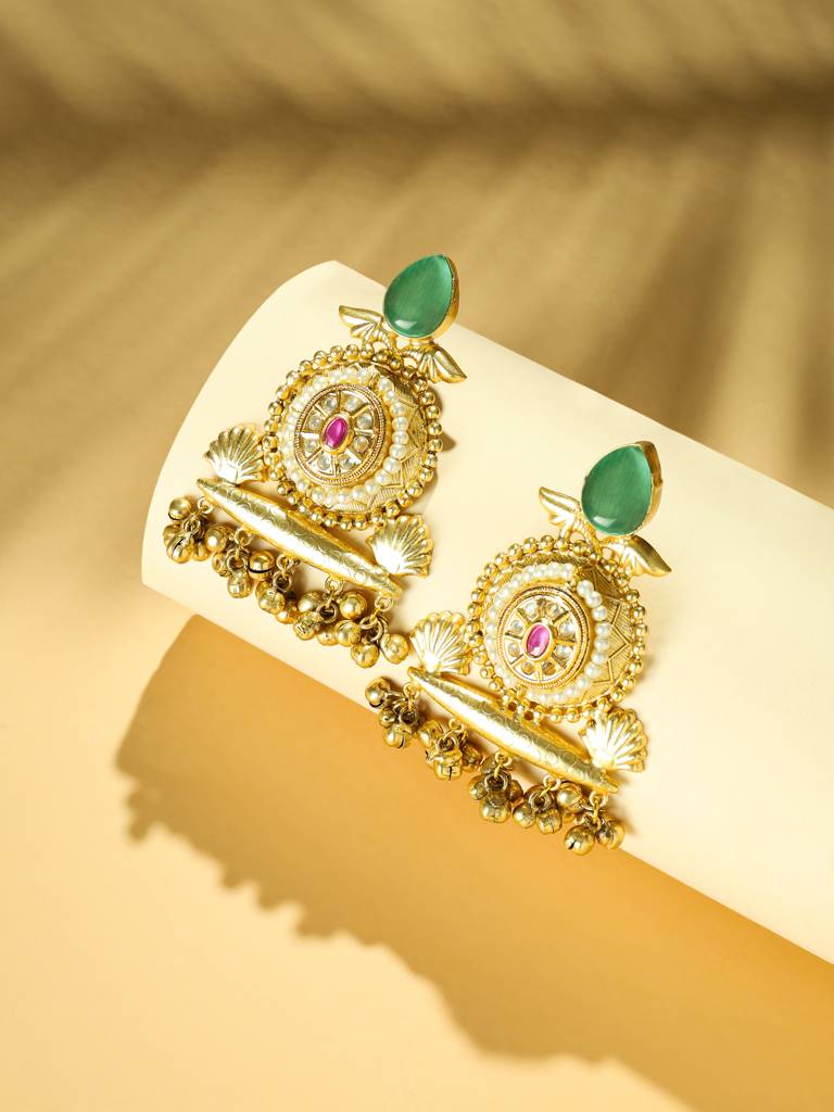 Monalisa Pota Pearl Anti Tarnish Ethnic Earrings : YI24A0248E