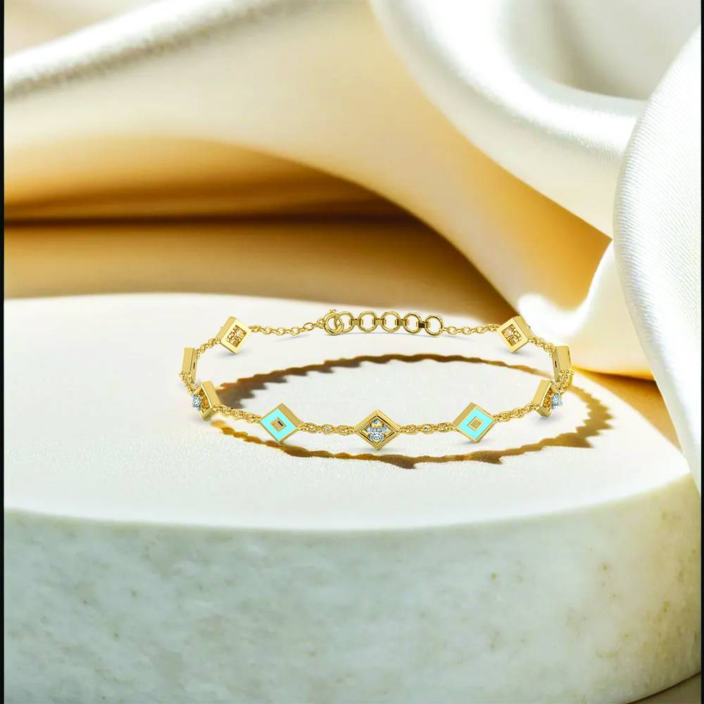 Frosted Serenity - Lab Diamond Snowflakes Bracelet : LLBR0110