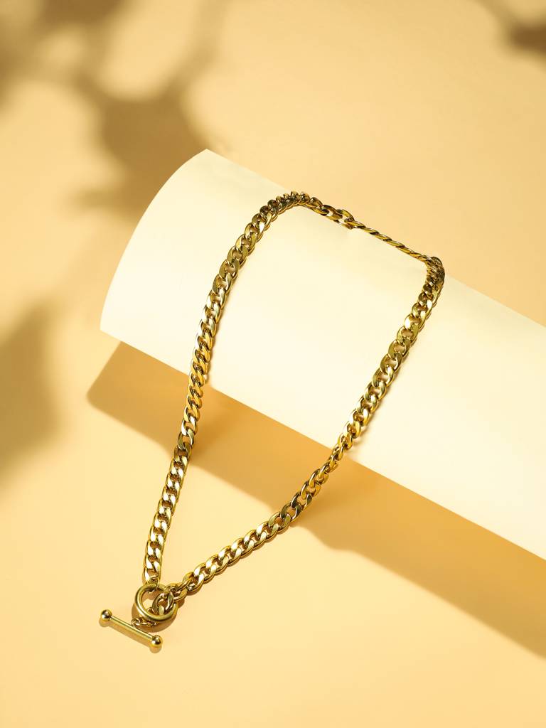 Gold Toggle Grace Anti Tarnish Chain : YI24A0243N