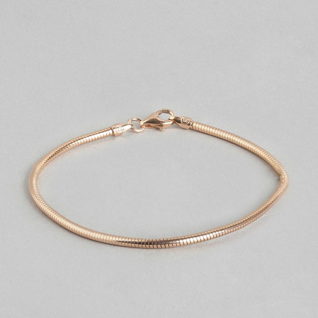 Sleek And Slender Rose Gold Bracelet : BR-80043