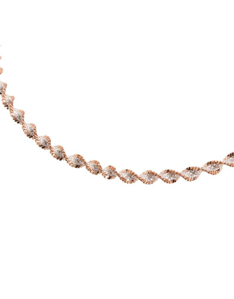 Rose Gold Twisted Sterling Silver Anklet : AK-10023-1-RG