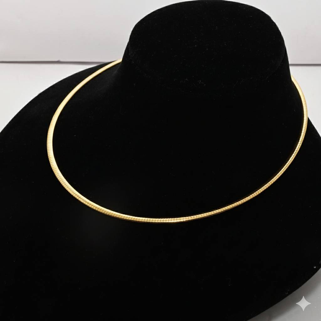 925 Pure Silver Golden Neck Chain : CH1010