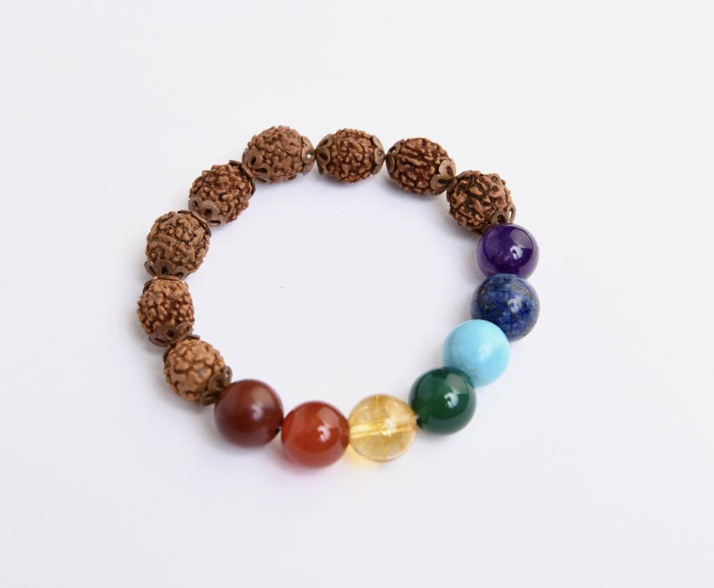 Rudraksha And Chakra Stones Bracelet : BBM34