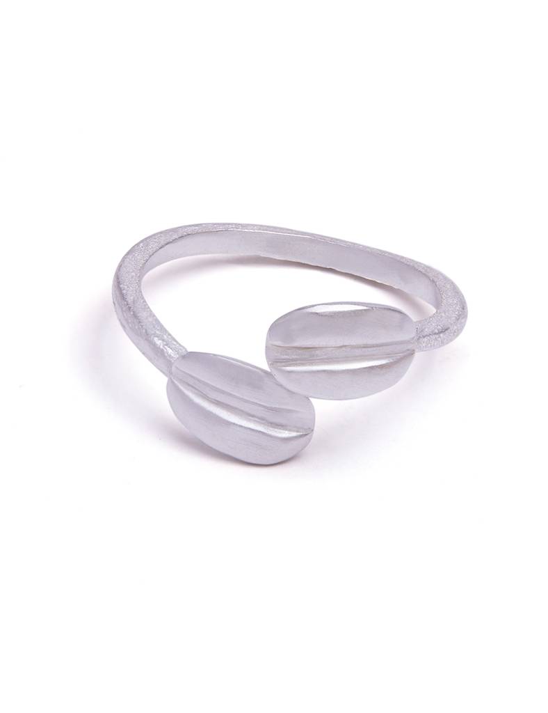 Silver Double Bean Ring : CF11EA