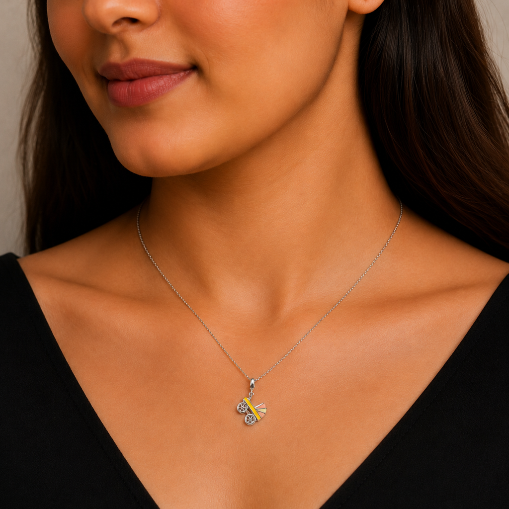 925 Silver Little Wheels Pendant : WC00008