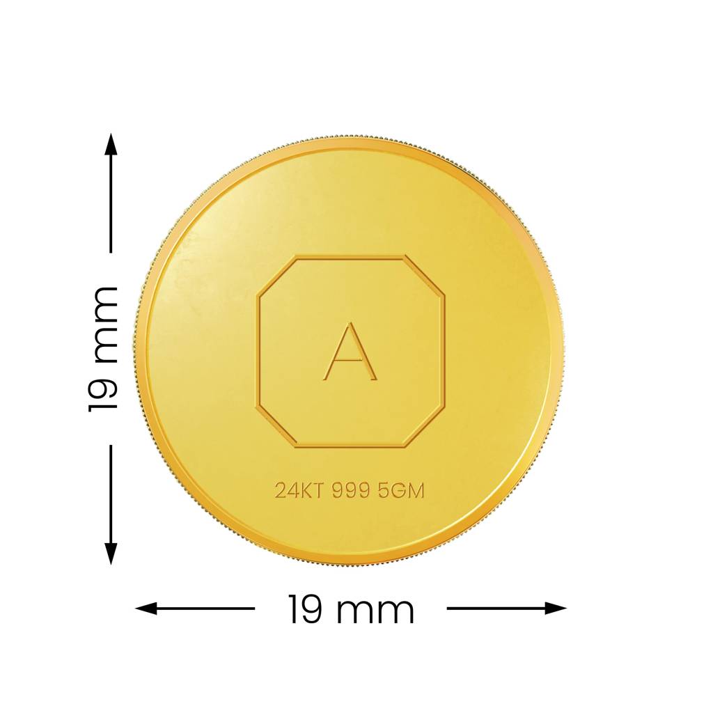 24Kt 5 + 5 Gm Lakshmi Gold Coin : SC0007-YG-C