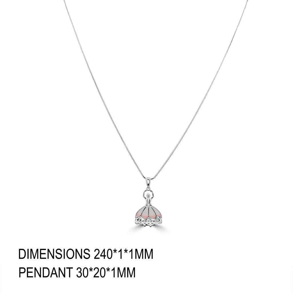 925 Pure Silver Classic Dancing Queen Chain Pendant : CP1021
