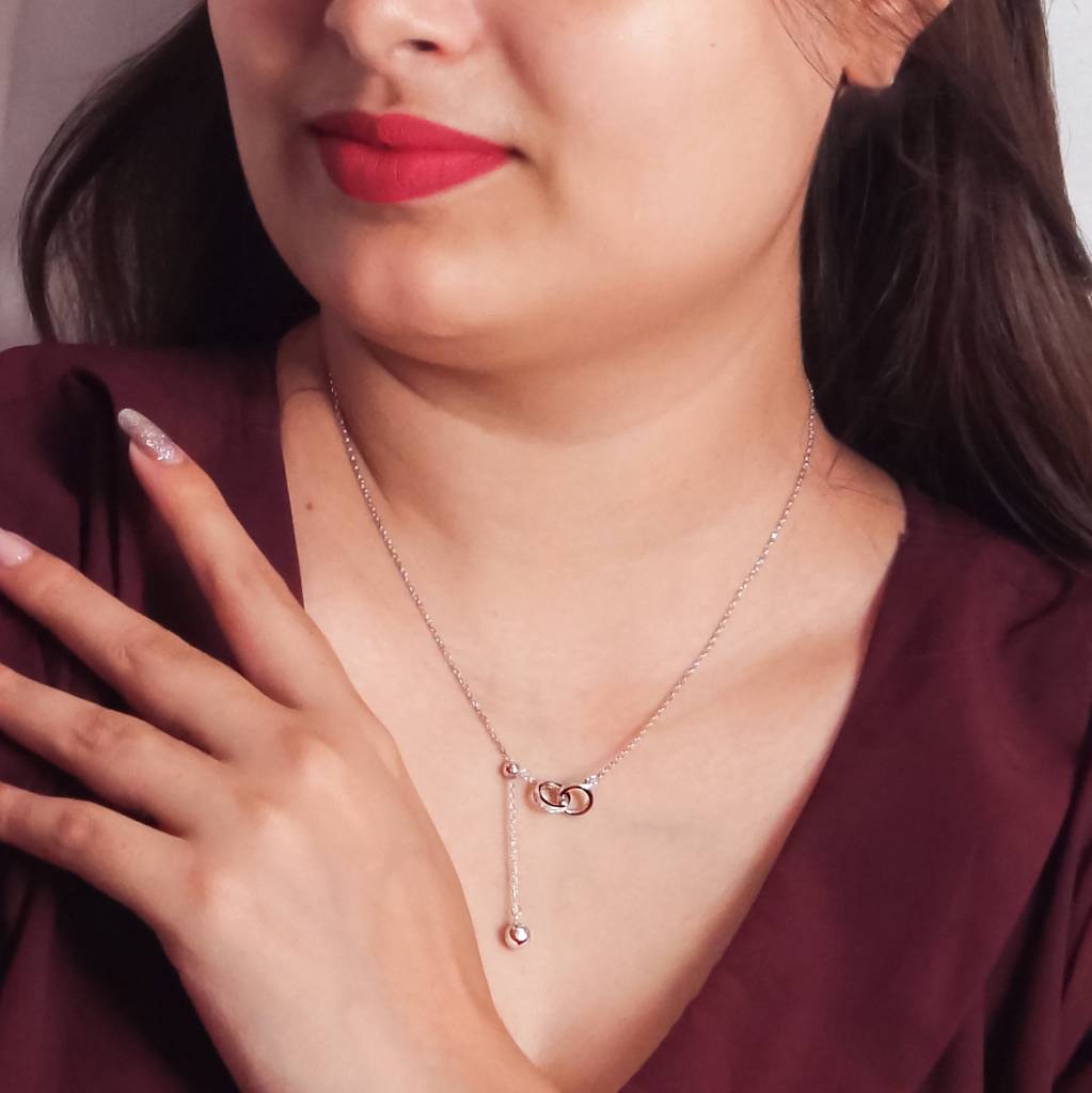 925 Silver Elegant Lariat Drop Necklace : IS-NC-PC-1158