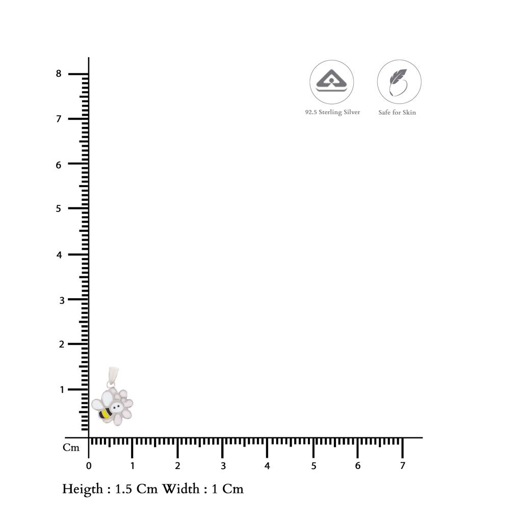Cute Honey Bee 925 Silver Kids Chain Pendent Set(3+ Yrs) : KP-180