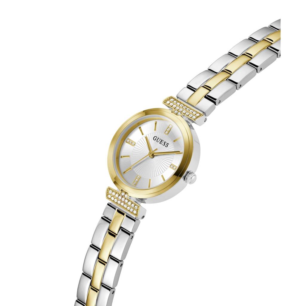 Guess Round 28Mm Silver Dial Analog Women Watch - Gw0762L5 : GW0762L5
