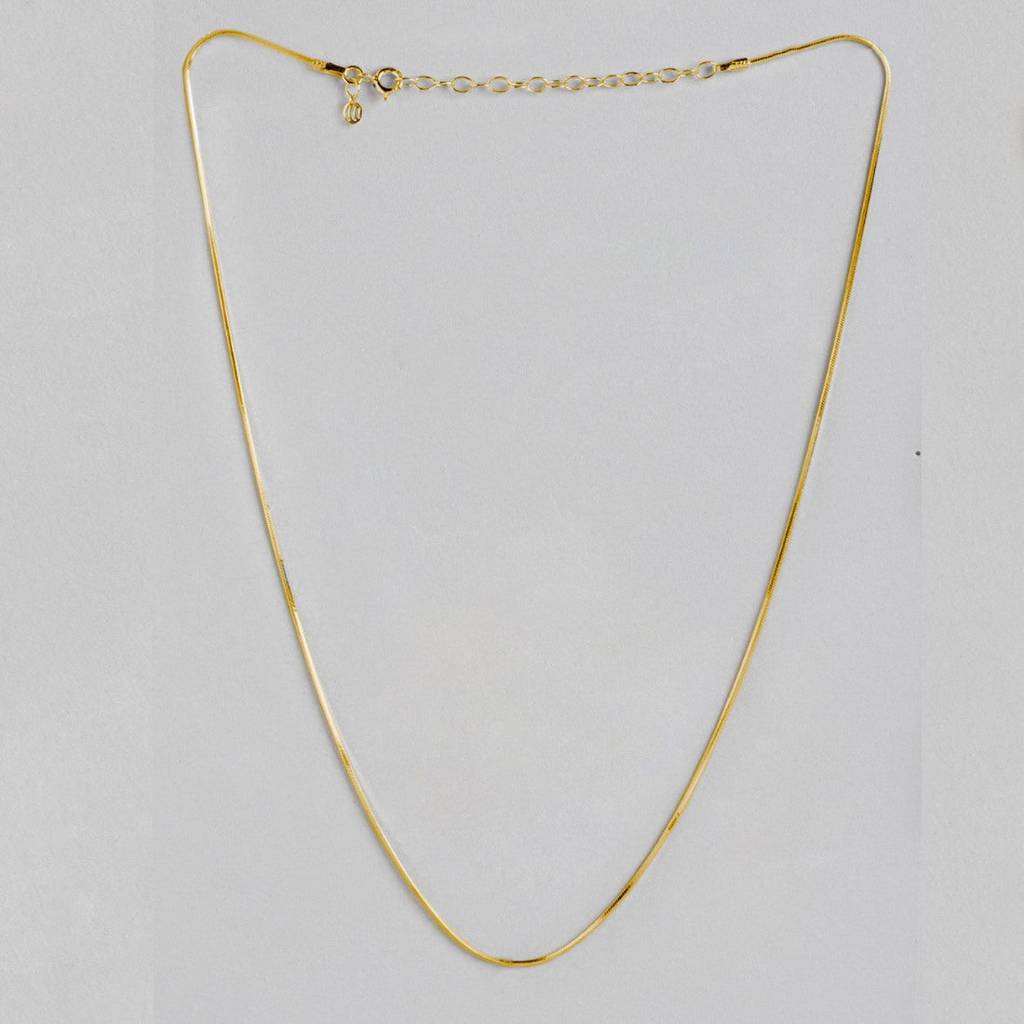 Golden Elegance 925 Sterling Silver Snake Chain 22 Inches : CH-10008-G-22-Inch