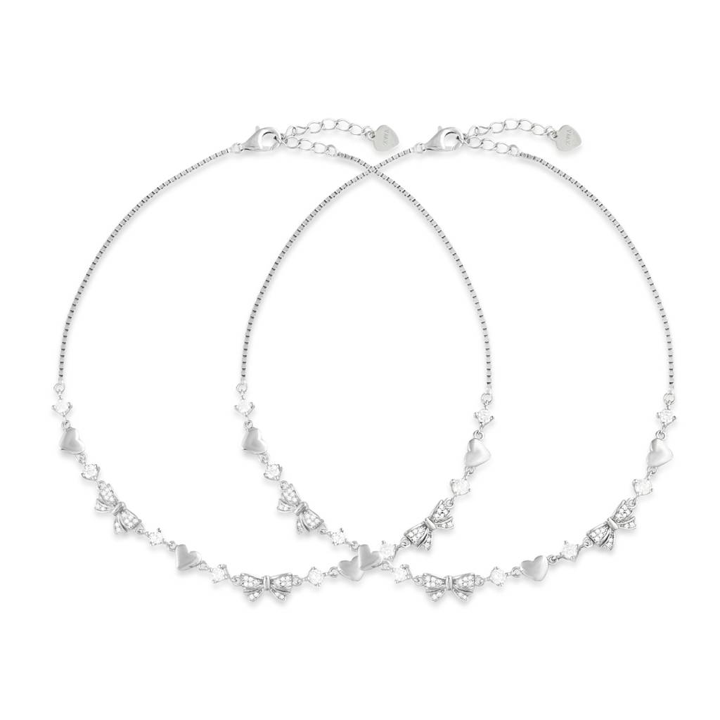 Butterflies Of Love Anklet : ANK-60430-PAIR-R