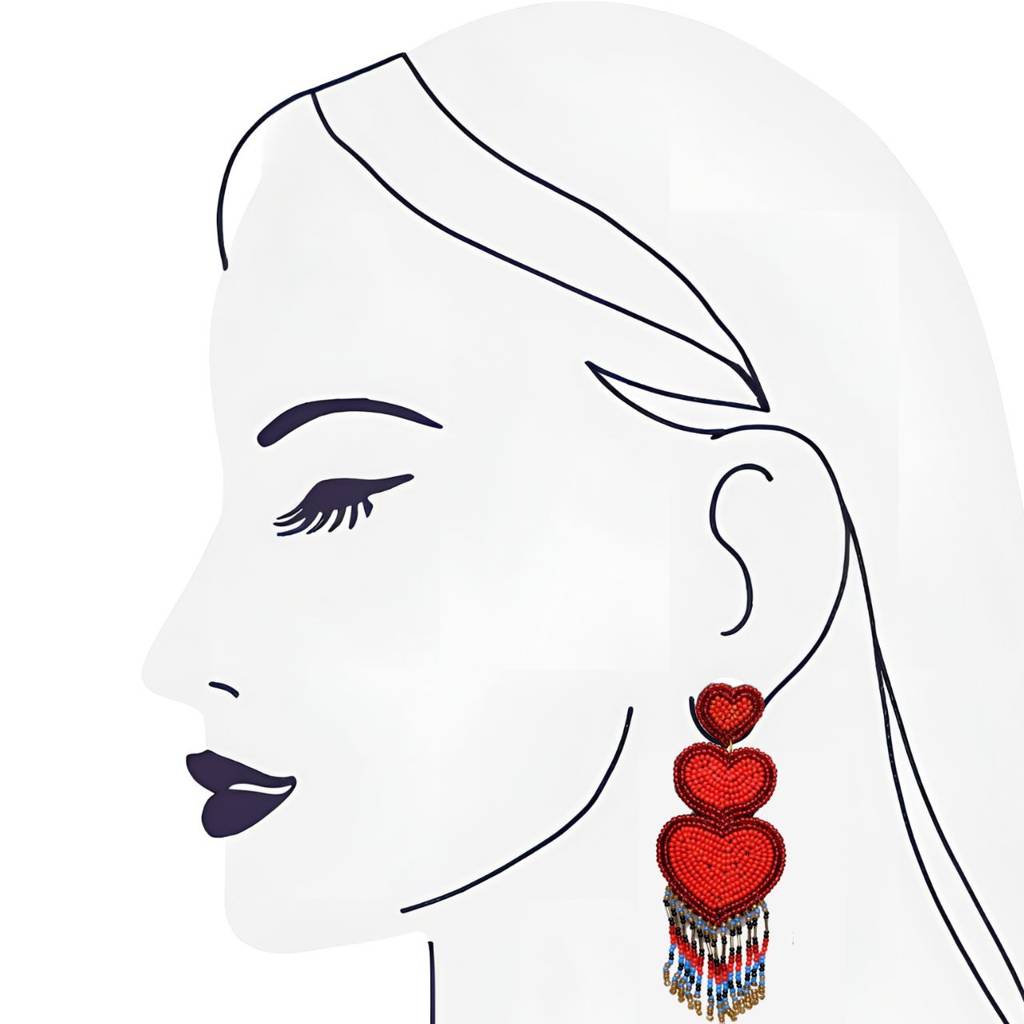 Dilwali Valentine Bead Earring : ER056