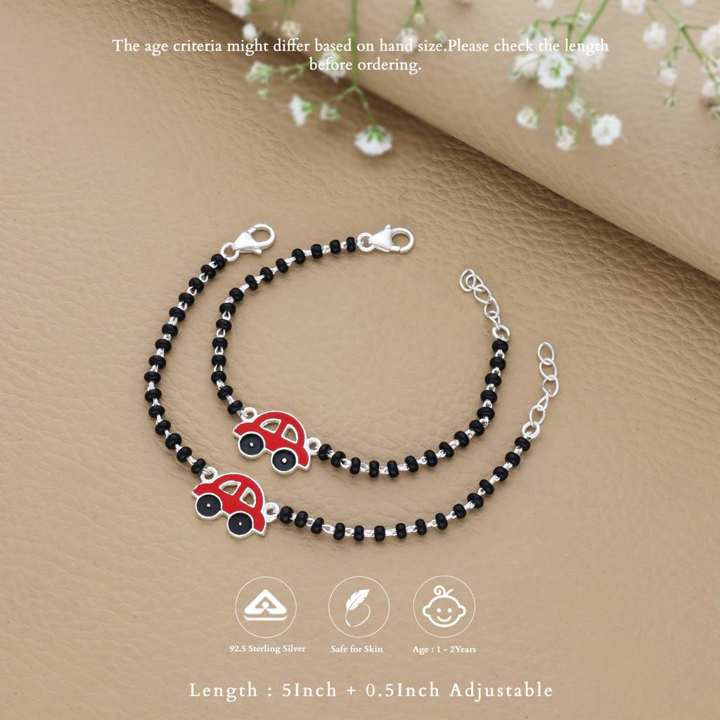 Tiny Wheels Silver Nazariya For Baby Hand(1 - 2Yrs) : KN-2