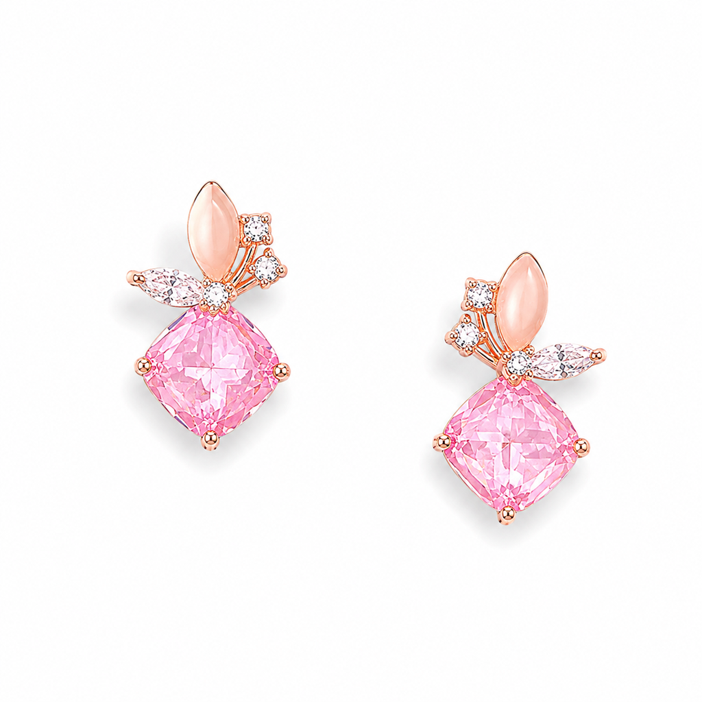 925 Silver Pinkora Bloom Set : WPEC00009