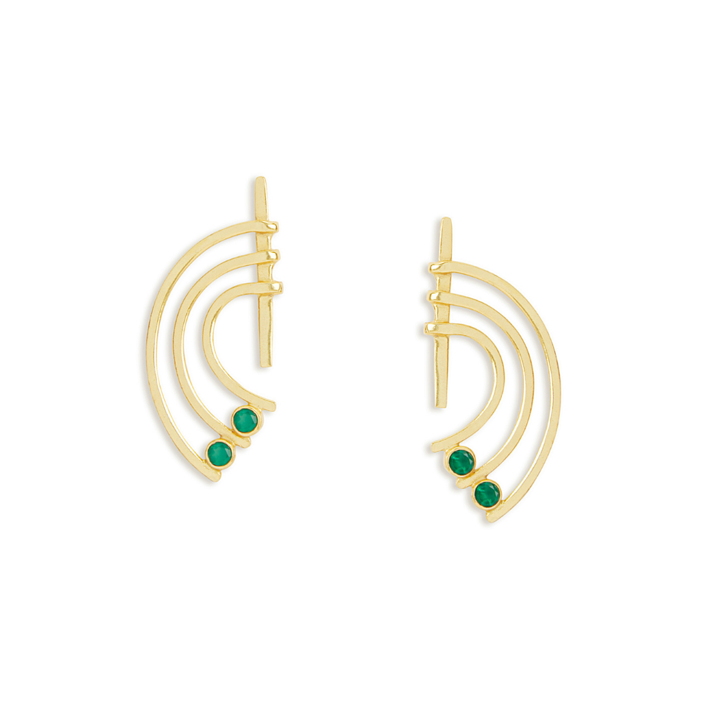 Melody Danglers With Green Onyx : ESMD-GO