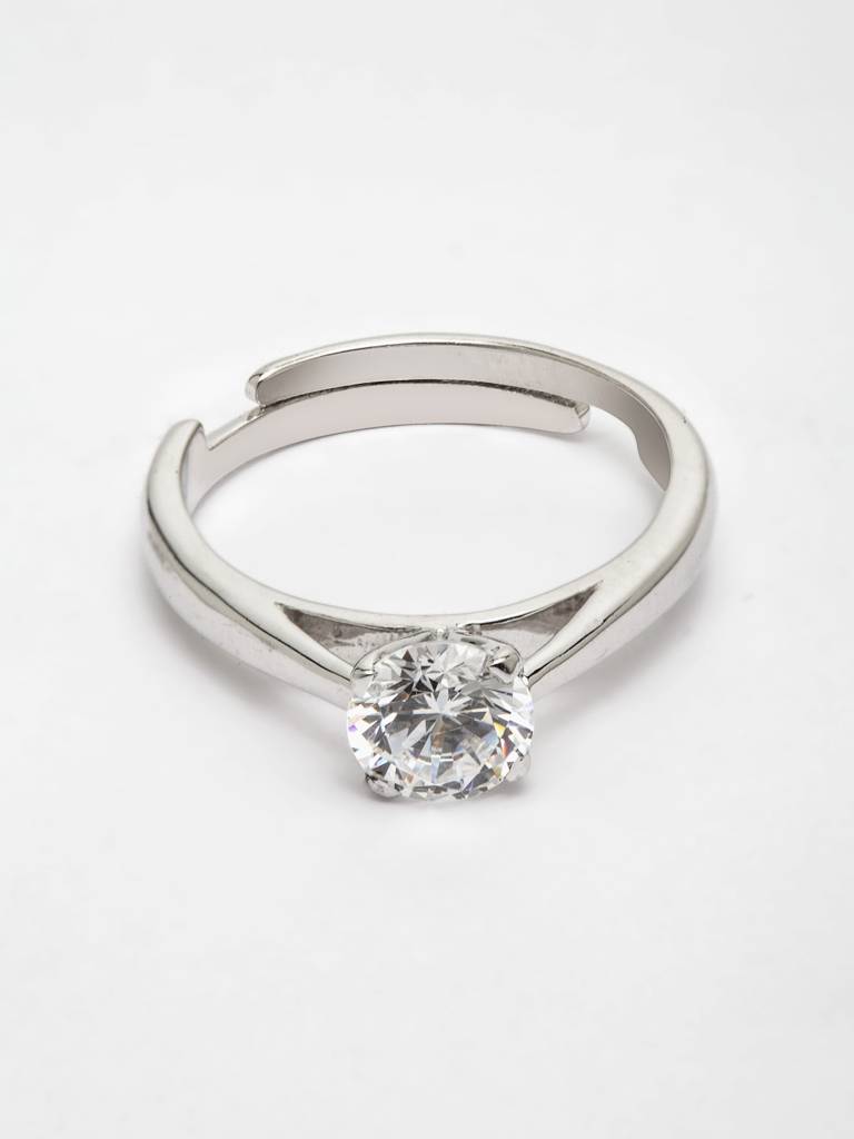 Pure 925 Sterling Silver Luca Adjustable Ring Gift For Women And Girls : CSCPLR2_F