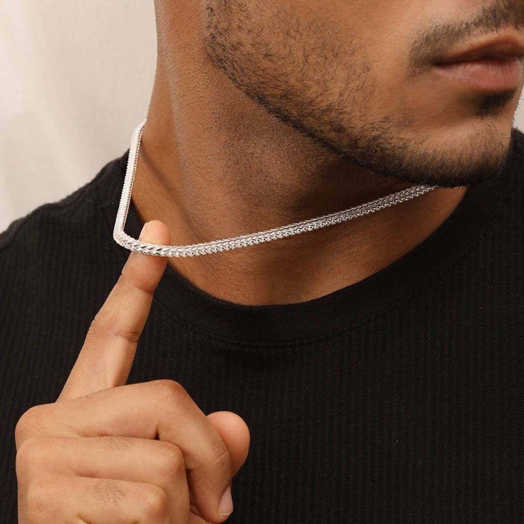 Men'S 925 Sterling Silver Weave Pattern Chain : M-CH-10070-20-3-S