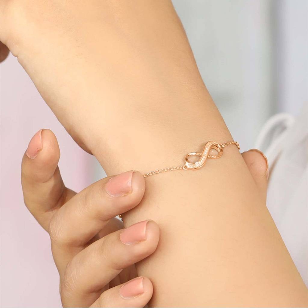 To Infinity And Beyond Rose Gold 925 Silver Bracelet : BR-80065