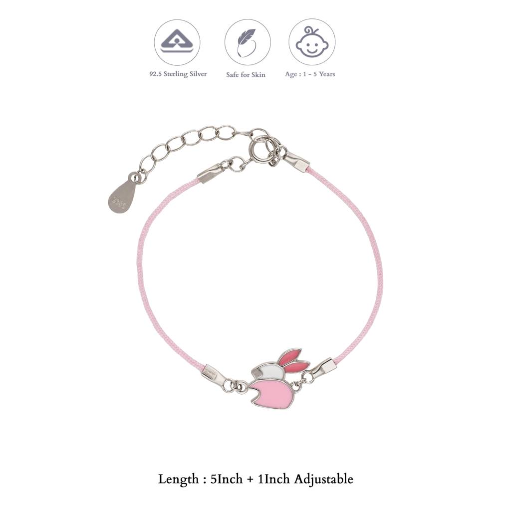 Lucky Rabbit 925 Thread Silver Bracelet(1-5Yrs) : KBT-11