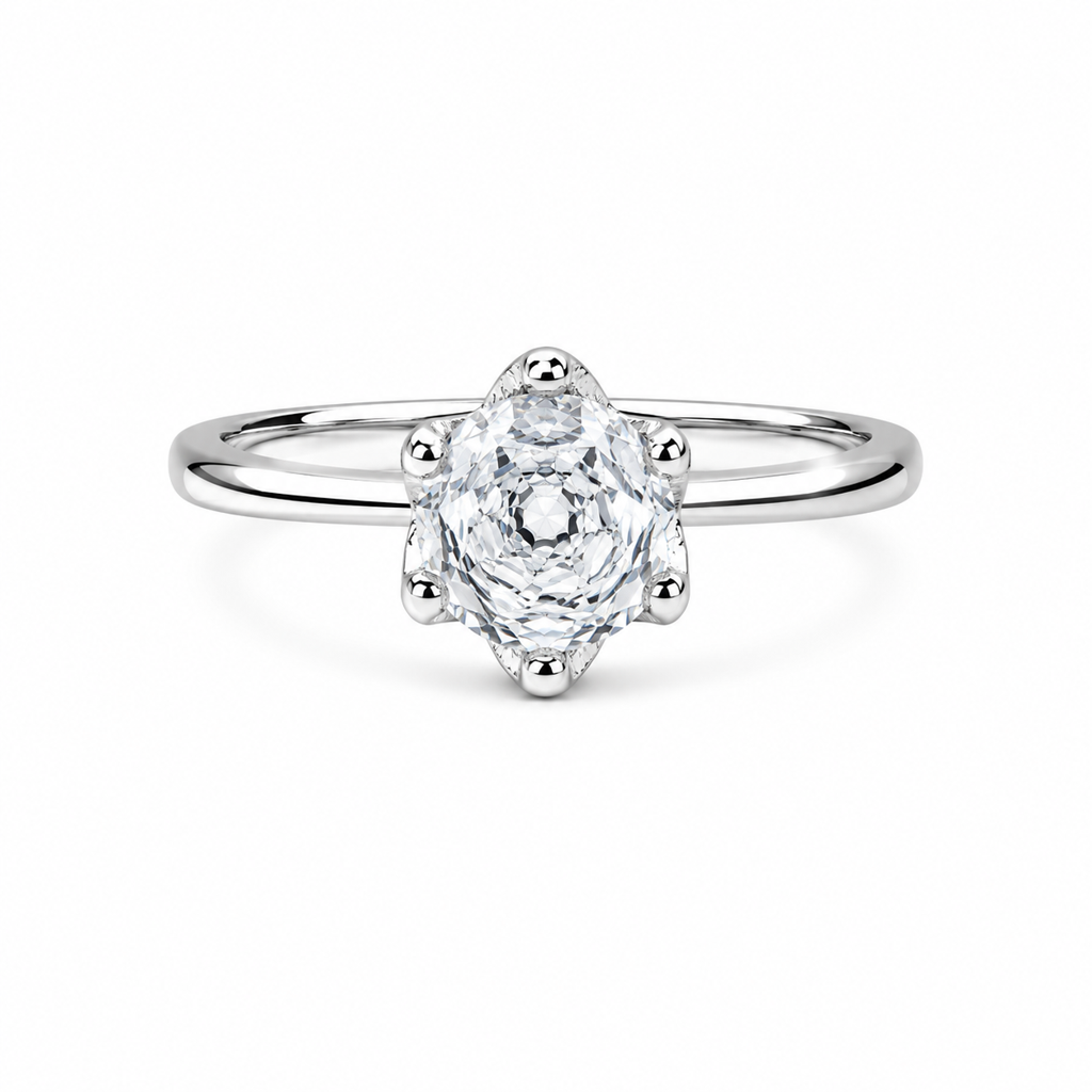 925 Silver Crown Setting Adjustable Ring : LR23233