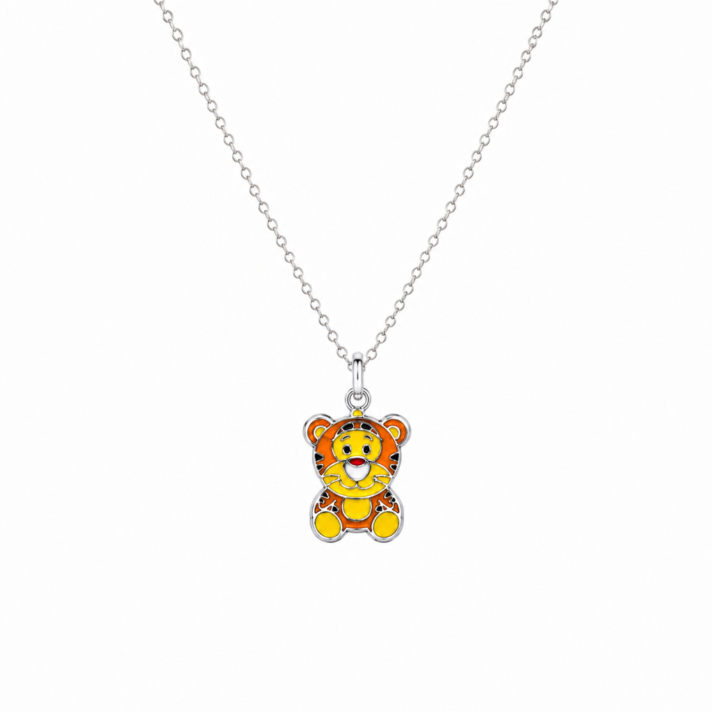 925 Silver Tiny Tiger Kids Necklace : PH05965