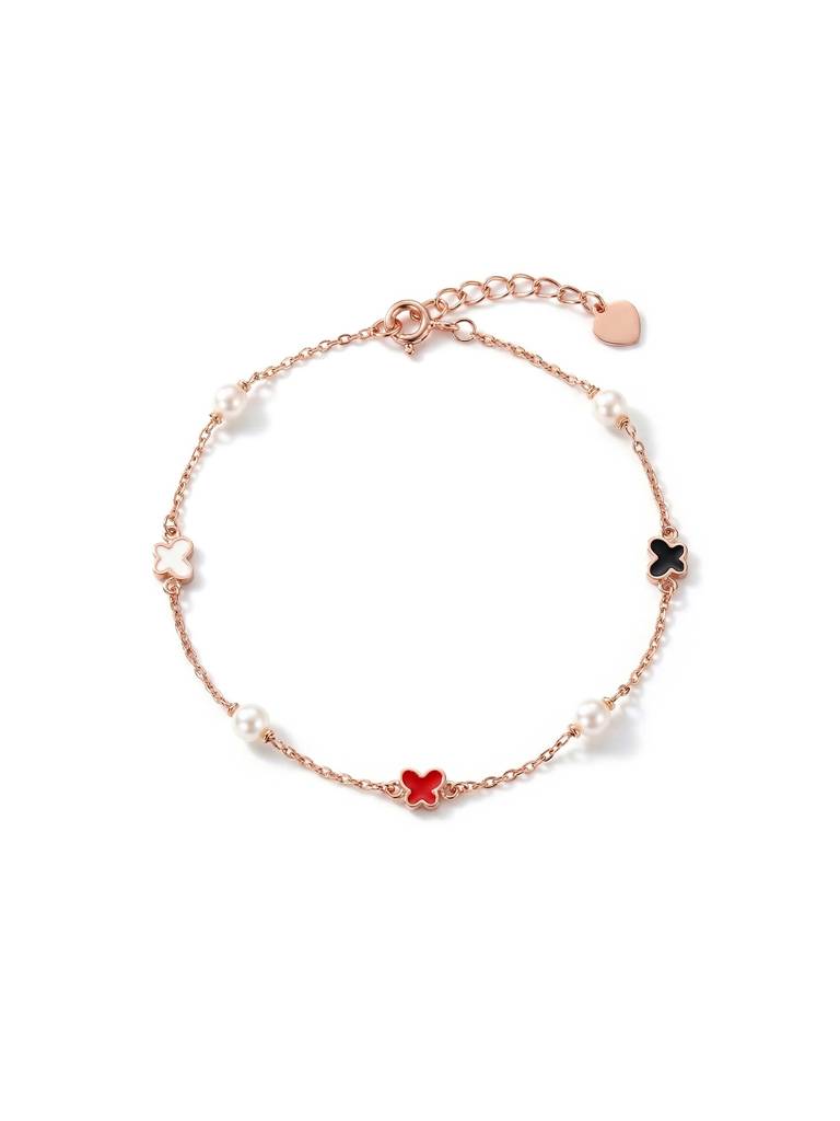 Pearl Clover Chain Bracelet : IALB3222