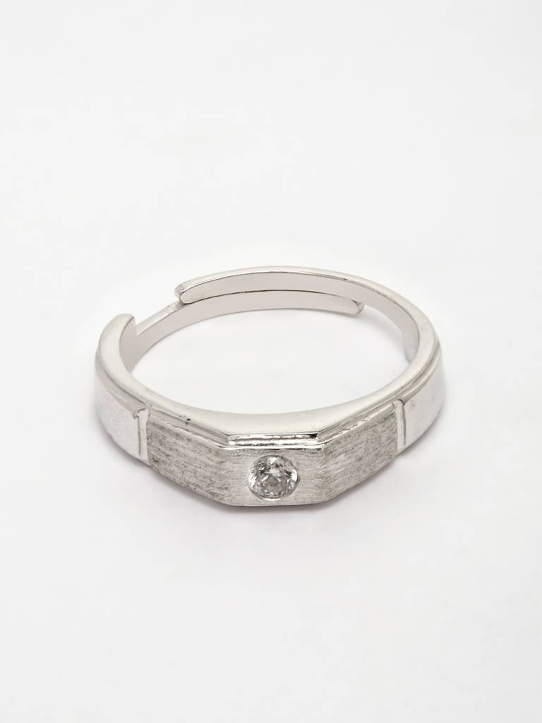 Pure 925 Sterling Silver Rocco Adjustable Ring Gift For Men And Boys : CSCPLR10_M