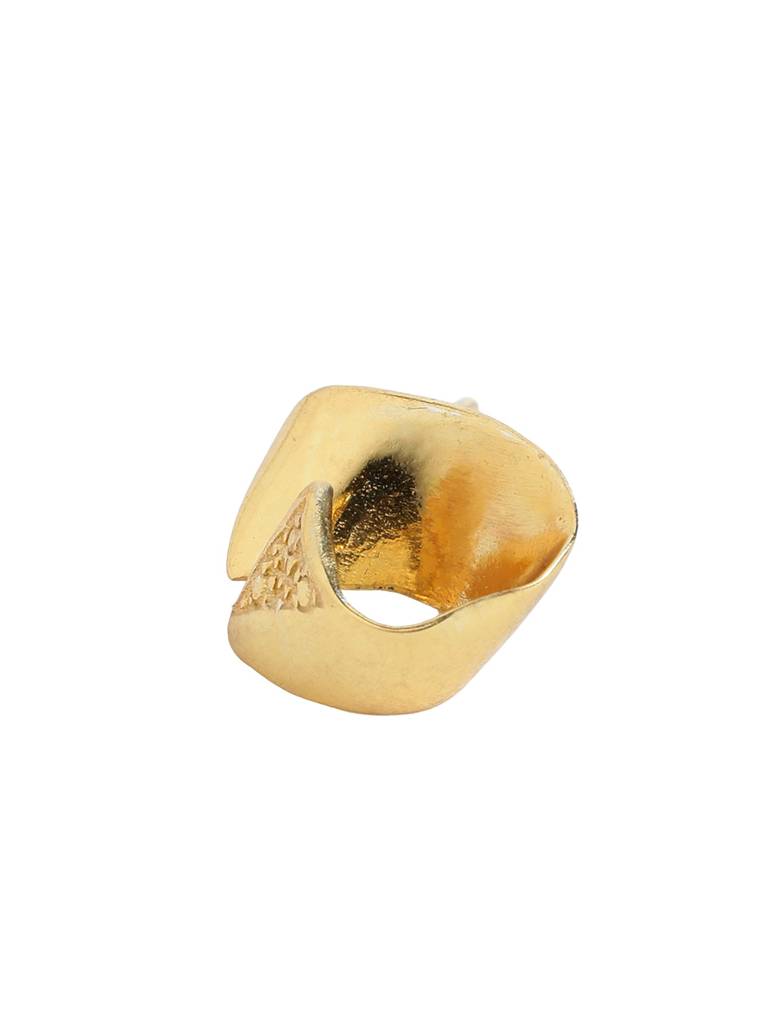 925 Sterling Silver 18Kt Gold Plated Contemporary Petite Stud Earring : SILE600