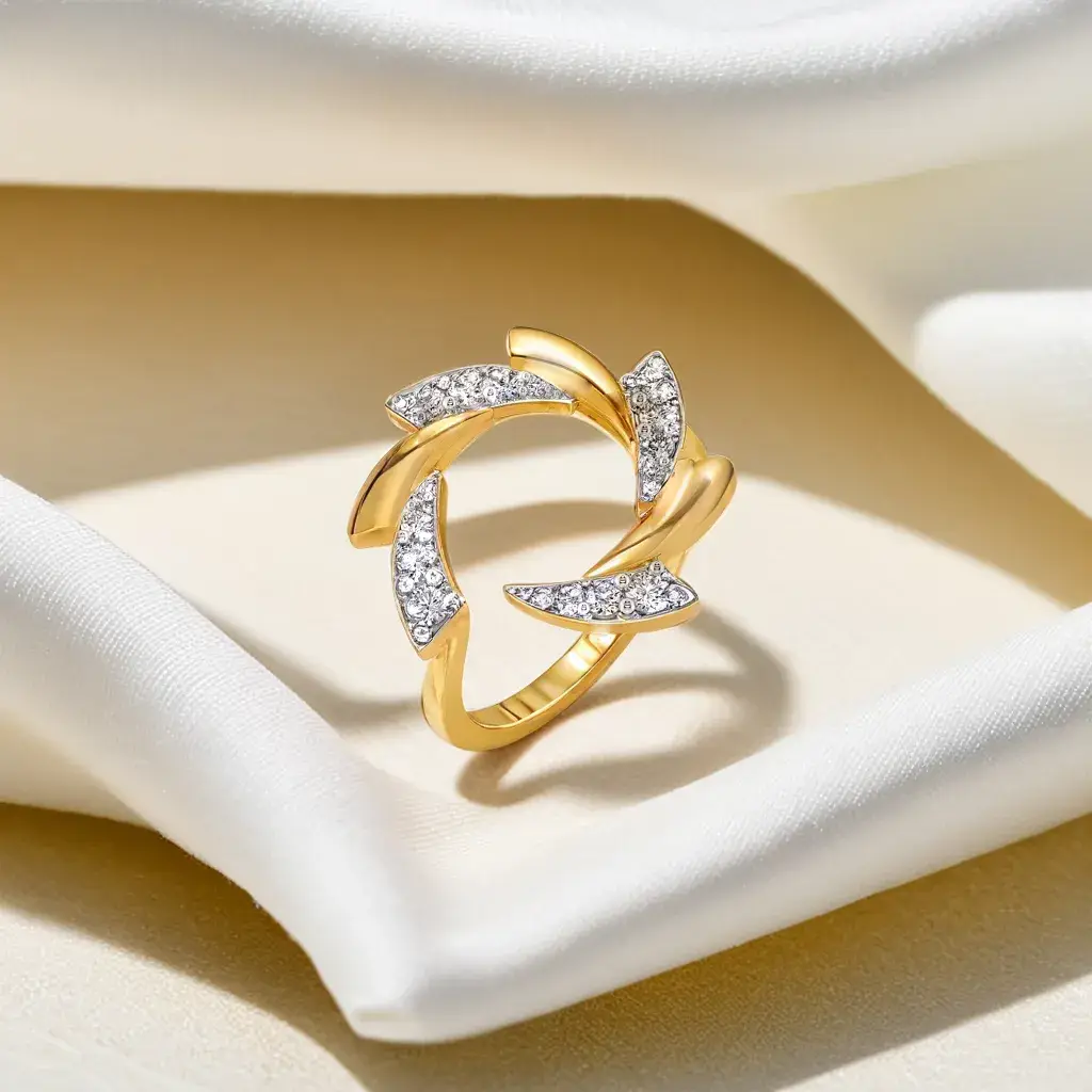 Cocktail Swirl - Lab Diamond Ring : LLRG0142