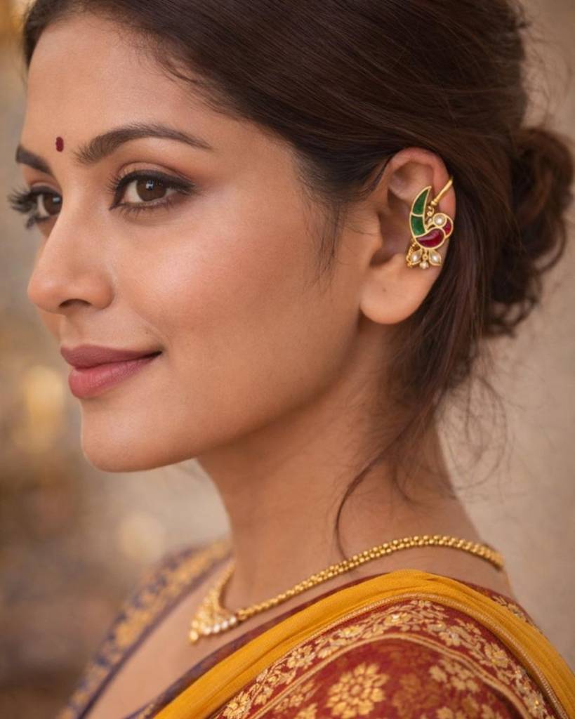 Mayura Enamel Bird Ear Cuff : sm08