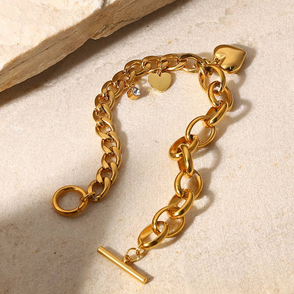 Love Links - Gold Loose Bracelet : LoveLinks-GoldLooseBracelet-JD-BR-LG-09