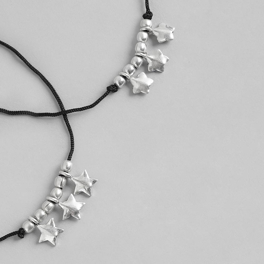 Silver 92.5 Star Anklet : Silver 92.5 Star Anklet : Silver 92.5 Star Anklet : Silver 92.5 Star Anklet : U080SO05LA0327