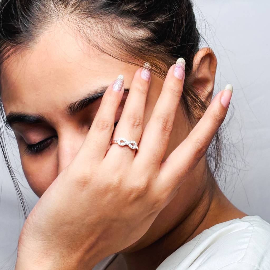 925 Silver Infinity  Ring : IS-RG-PL-1100